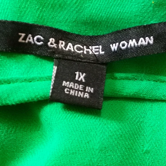 🛍️ BUNDLE ONLY 🛍️Zac & Rachel Emerald Green Peplum Blouse - Picture 6 of 7